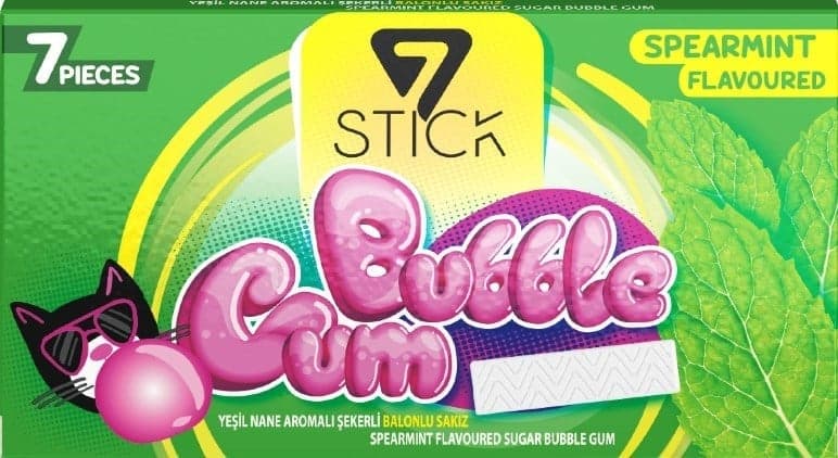 7 Stick Yeşil Nane Aromalı Sakız 14,5 Gr x24 lü Paket