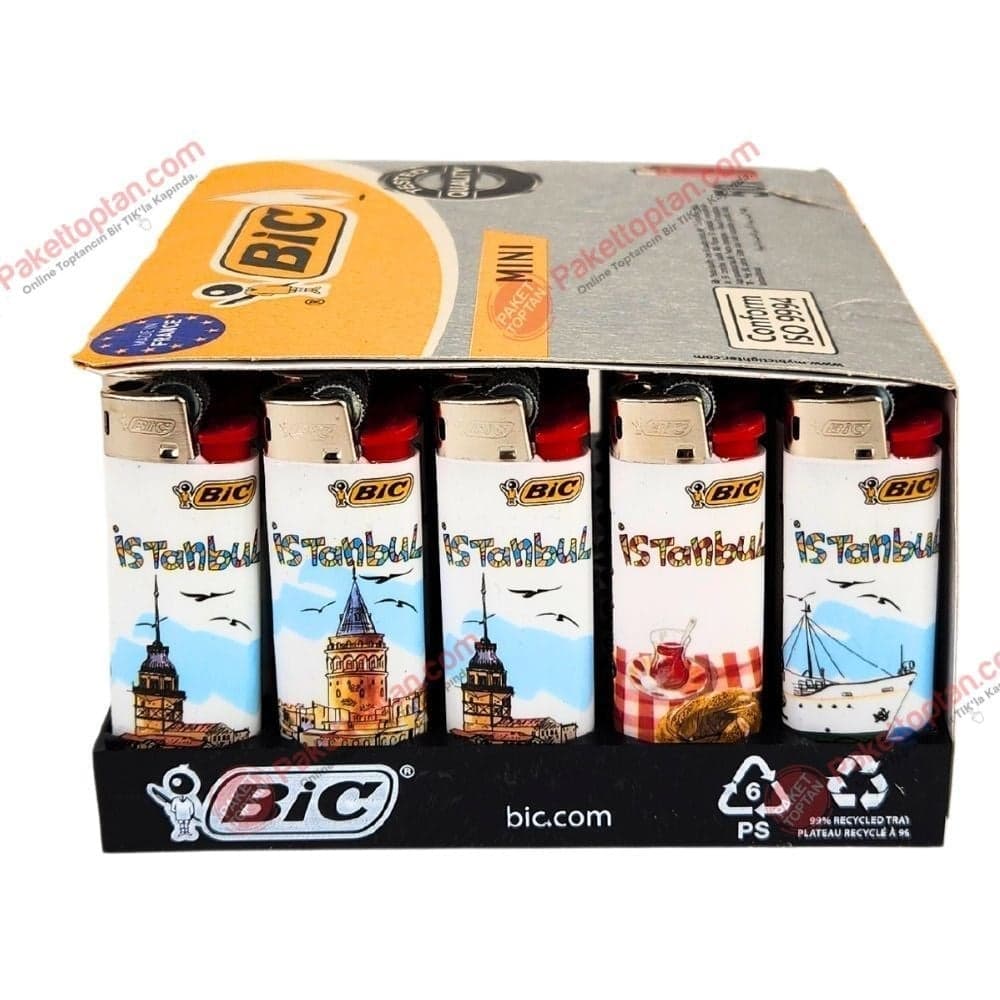 Bic J5 Taşlı Çakmak İstanbul x50 li Paket
